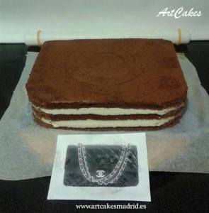 tarta bolso fondant chanel blog artcakes 1