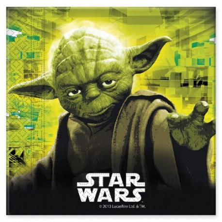 SERVILLETAS Star Wars Yoda 33x33 cm. PACK x20