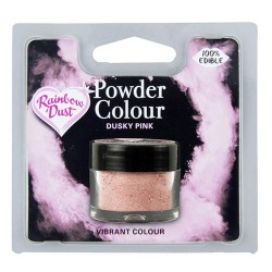 Colorante alimentario en polvo Rainbow Dust color rosa oscuro (Dusky Pink)