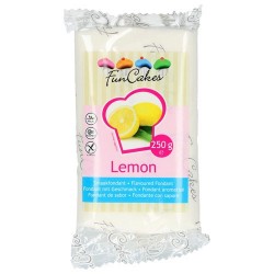 Fondant FunCakes sabor limón, color blanco. 250 grs