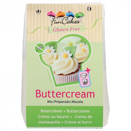 Mezcla para preparar crema de mantequilla sin gluten (Buttercream) FunCakes