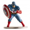 Figura de plastico superheroe Marvel Capitan America, decoracion de tartas