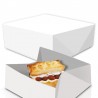 Caja rectangular blanca, caja galletas y dulces