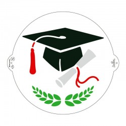 plantilla stencil graduación escolar birrete, decoracion tartas, Decora