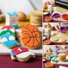 Cortantes Baloncesto gorra y pelota basket, Decora, galletas decoradas fondant
