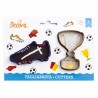 Cortantes fútbol trofeo y bota, Decora, galletas decoradas fondant