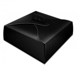 Caja para tartas con asas Negra 28x28x10 cm