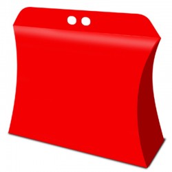 Caja galletas Ovalada roja 43x35x14 cm