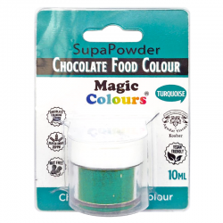 Colorante polvo turquesa para chocolate, liposoluble, Magic Colours