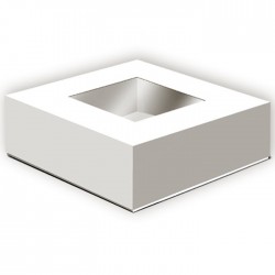 Caja con ventana BLANCA 20x20x7,5 cm