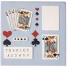 Patchwork marcador con motivos de juego de cartas, poker.