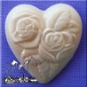 Molde de silicona con diseño de corazon con rosas Alphabet Moulds