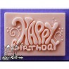 Molde de silicona diseño rectangular y texto Happy Birthday Alphabet Moulds