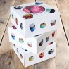 caja cupcakes, caja magdalenas, mini cupcakes. Caja FunCakes, diseño de cupcakes y ventana transparente.