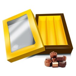caja bombones color dorado